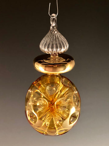 Amber Poke Ornament with 23K Gold