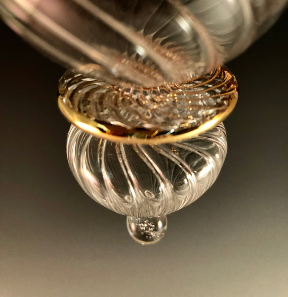 Twist Ornament with 23 K Gold