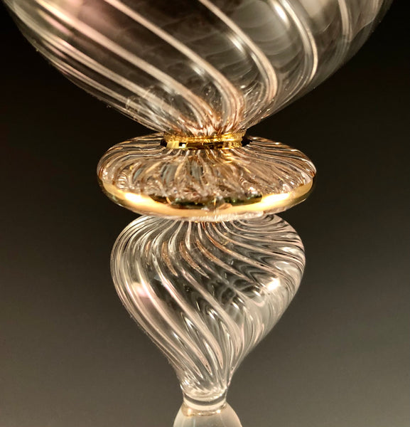Twist Ornament with 23 K Gold